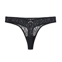 Amour d'Agnette Julie Everyday Lace Thong in electric eel color, XS size, featuring delicate lace fabric and minimal coverage.