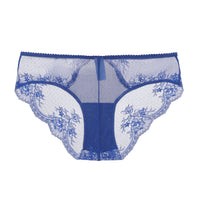 Amour d'Agnette Kim Stretch Lace and Mesh Cheeky bottom showing delicate lace, sheer mesh fabric, and cheeky fit.