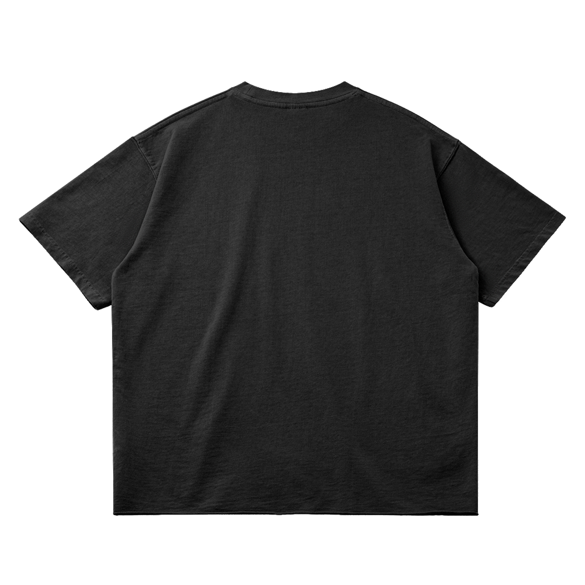 ArnukiClothing Ghosts Cant Dream black T-shirt, garment dyed streetwear tee with faded raw hem and 260GSM cotton fabric.