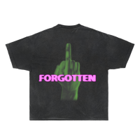Paranormal Forgotten Garment Dyed Streetwear T-Shirt by ArnukiClothing featuring a green back mockup with short sleeves and cotton fabric.