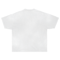 White cotton Saint Streetwear T-shirt by ArnukiClothing with distressed graphic print and true-to-size fit.