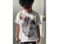 Black ArnukiClothing T-Shirt featuring a half-tone princess print, unisex casual cotton tee, true to size streetwear style.