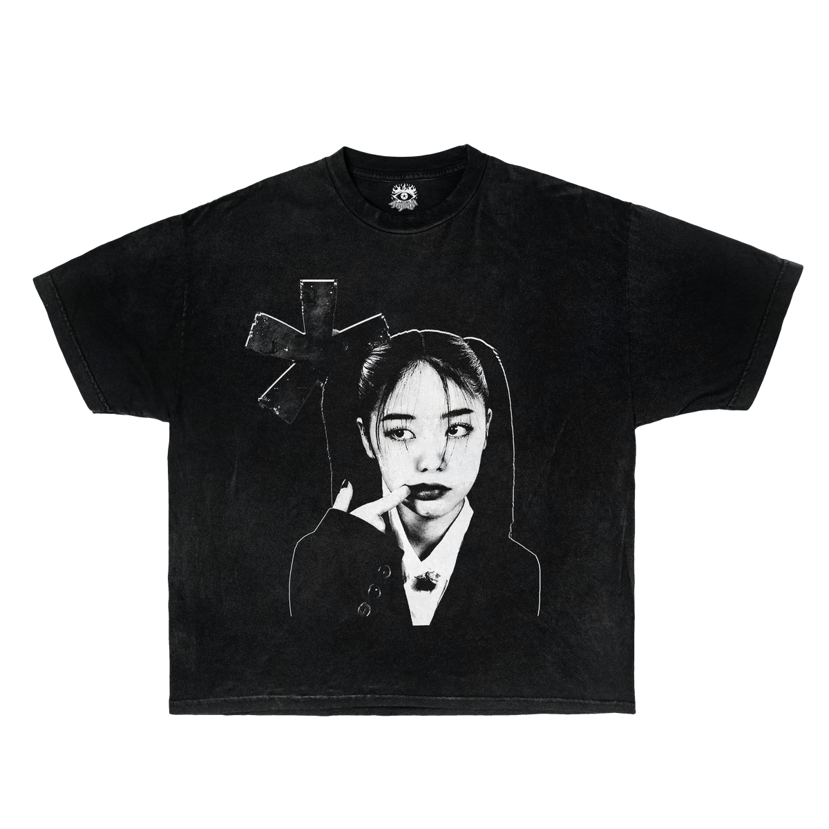 Black ArnukiClothing Opium Attitude streetwear T-shirt with short sleeves and printed design on 180 GSM cotton fabric.