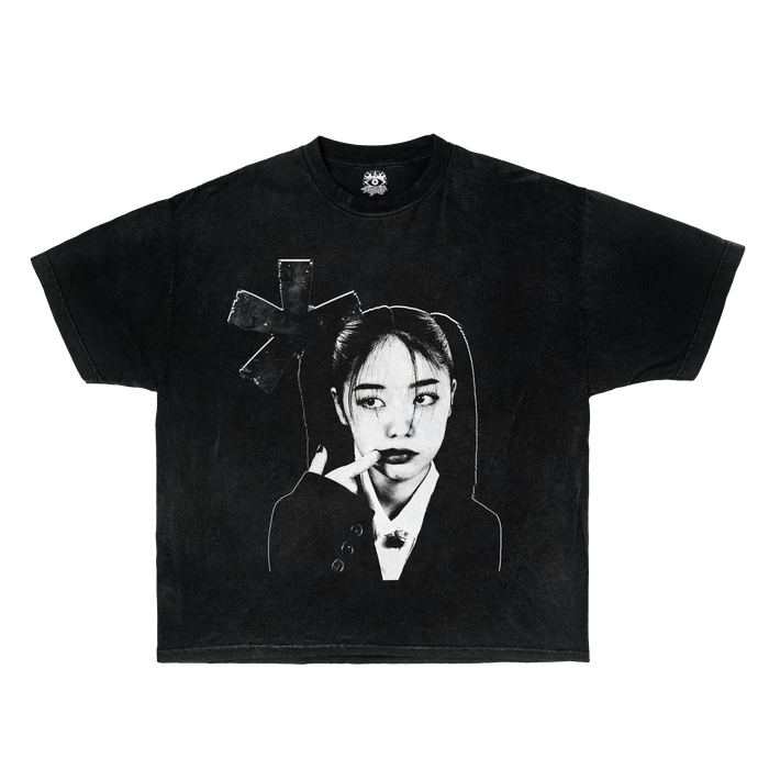 Black ArnukiClothing Opium Attitude streetwear T-shirt with short sleeves and printed design on 180 GSM cotton fabric.
