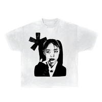 Black Opium Attitude Streetwear T-Shirt by ArnukiClothing, short sleeve cotton tee with DTG printed design and 180 GSM fabric.