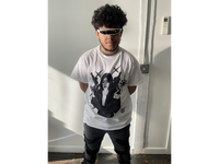 Black Twin Uzi streetwear T-shirt by ArnukiClothing, 100% cotton, casual graphic tee, true to size for everyday wear.