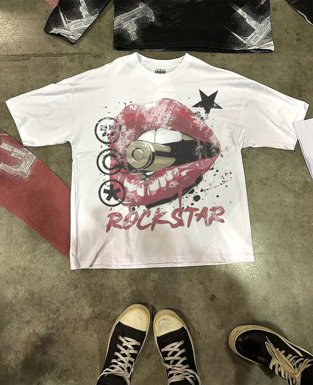 ArnukiClothing white cotton T-shirt, casual streetwear style, true to size, perfect for confident everyday wardrobe essentials.