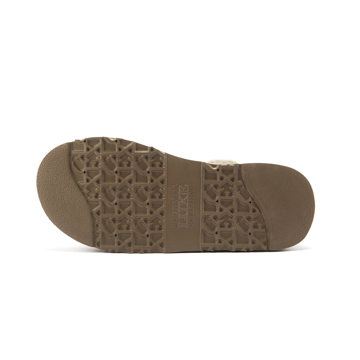 Taupe Australia Luxe Collective Fame Ultra Platfoam boots featuring sleek design and soft suede material.