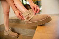 Taupe Australia Luxe Collective Fame Ultra Platform Boots with sleek design and chunky sole, stylish and comfortable footwear.