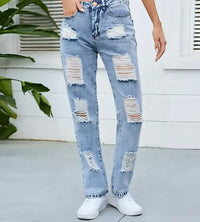 DenimDare™ – Washed Ripped Slim Jeans