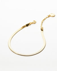 Paved Herringbone Chain Anklet