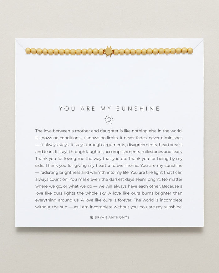 You Are My Sunshine Beaded Icon Bracelet