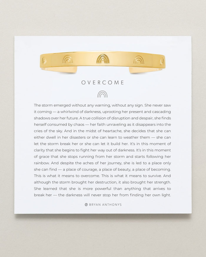 Overcome Engraved Cuff