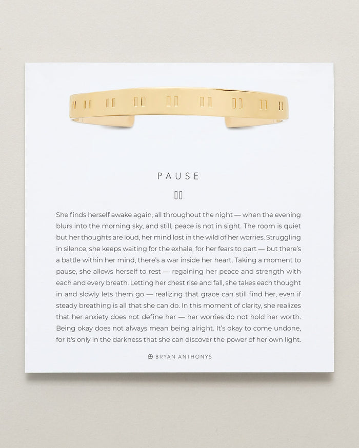 Pause Engraved Cuff