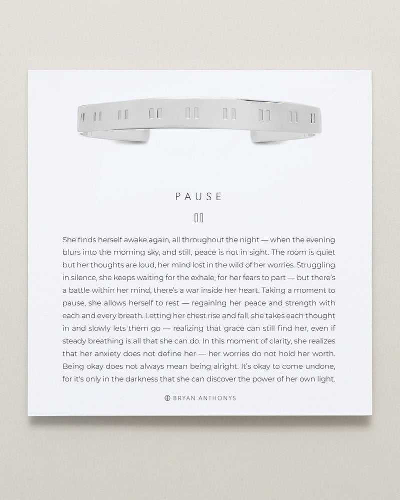 Pause Engraved Cuff