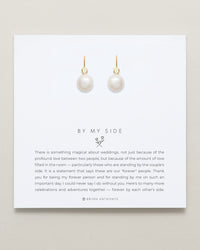 By My Side Pearl Drop Earrings