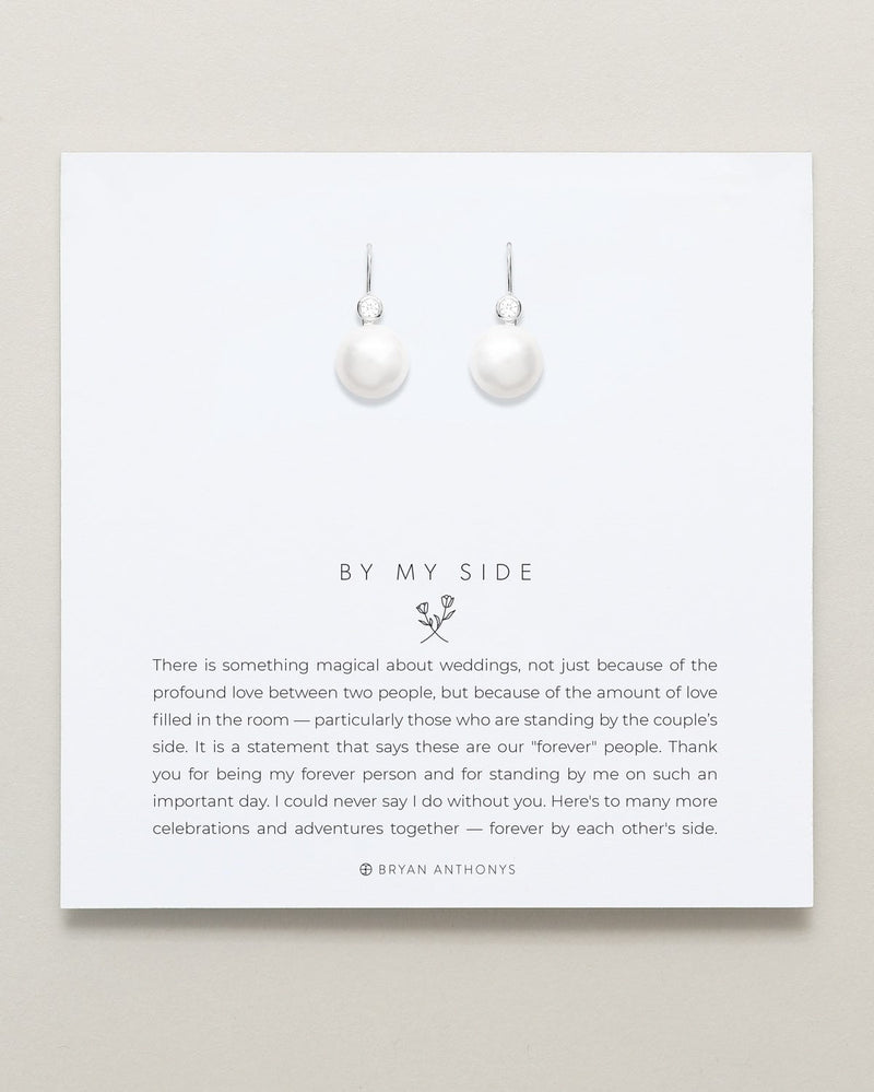 By My Side Pearl Drop Earrings