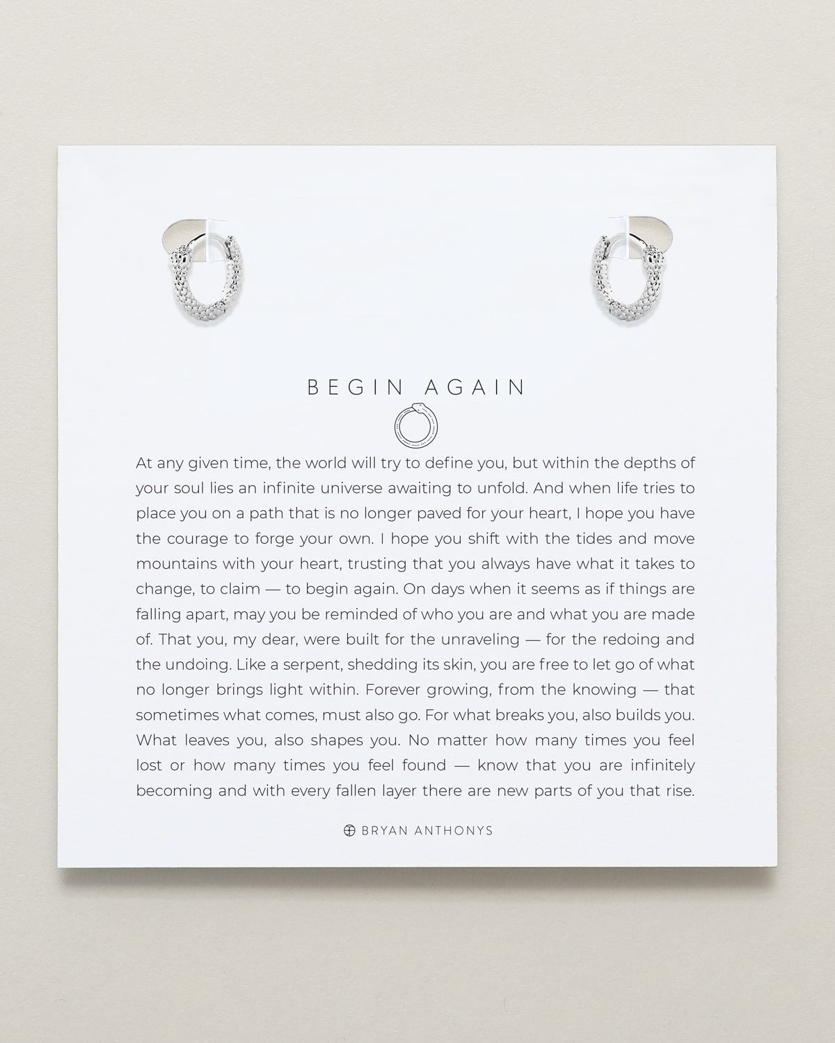 Begin Again Mini Hoop Earrings