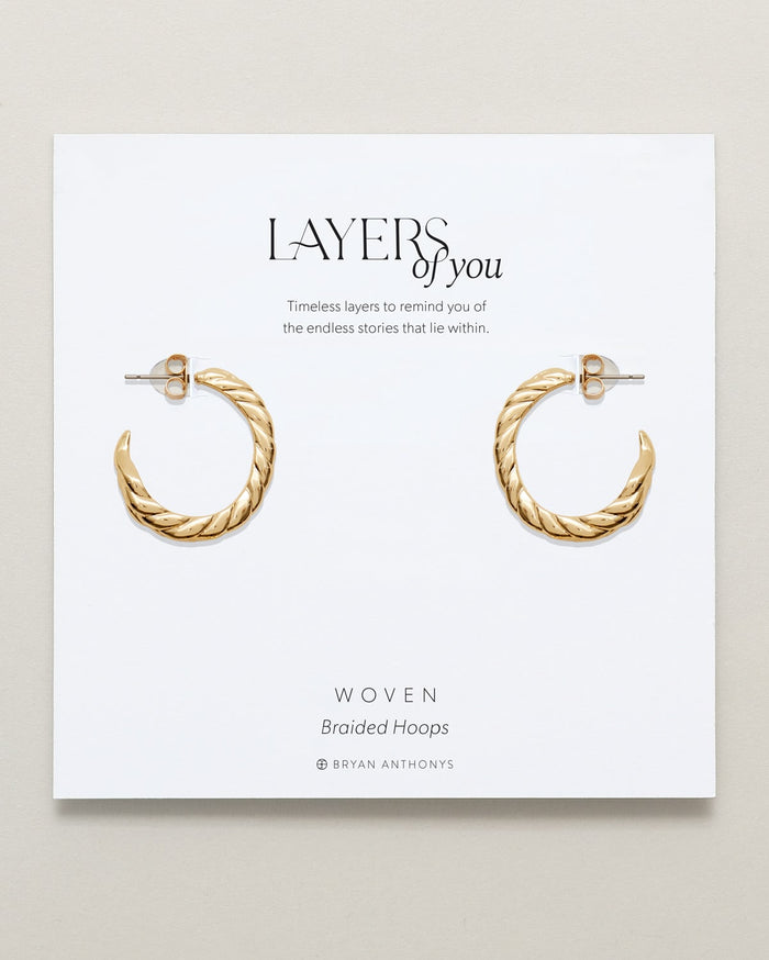 Woven Braided Hoop Earrings