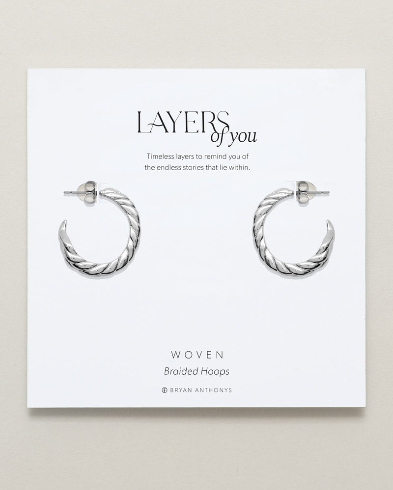 Woven Braided Hoop Earrings