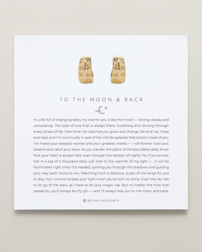 To the Moon and Back Hoop Earrings