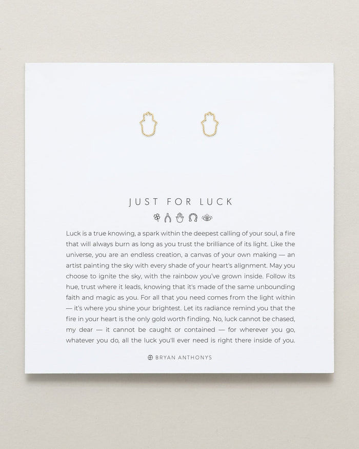 Just For Luck Hamsa Earrings