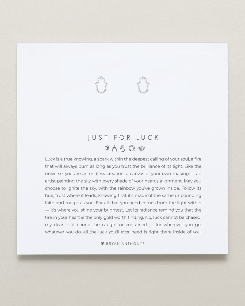 Just For Luck Hamsa Earrings