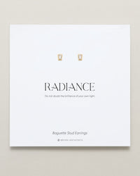 Radiance Baguette Stud Earrings