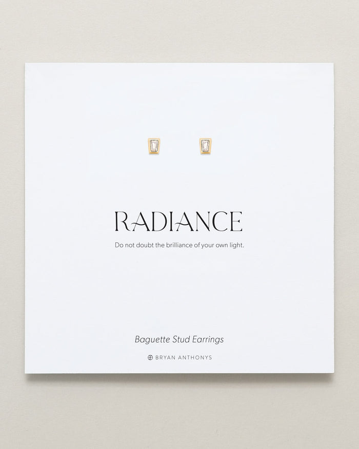 Radiance Baguette Stud Earrings