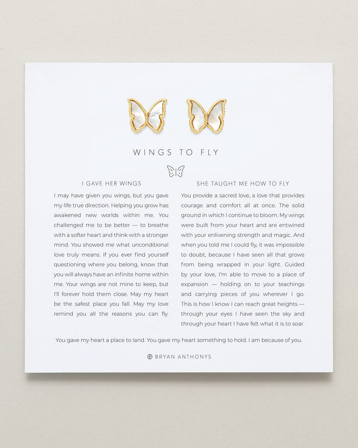 Wings to Fly Stud Earrings