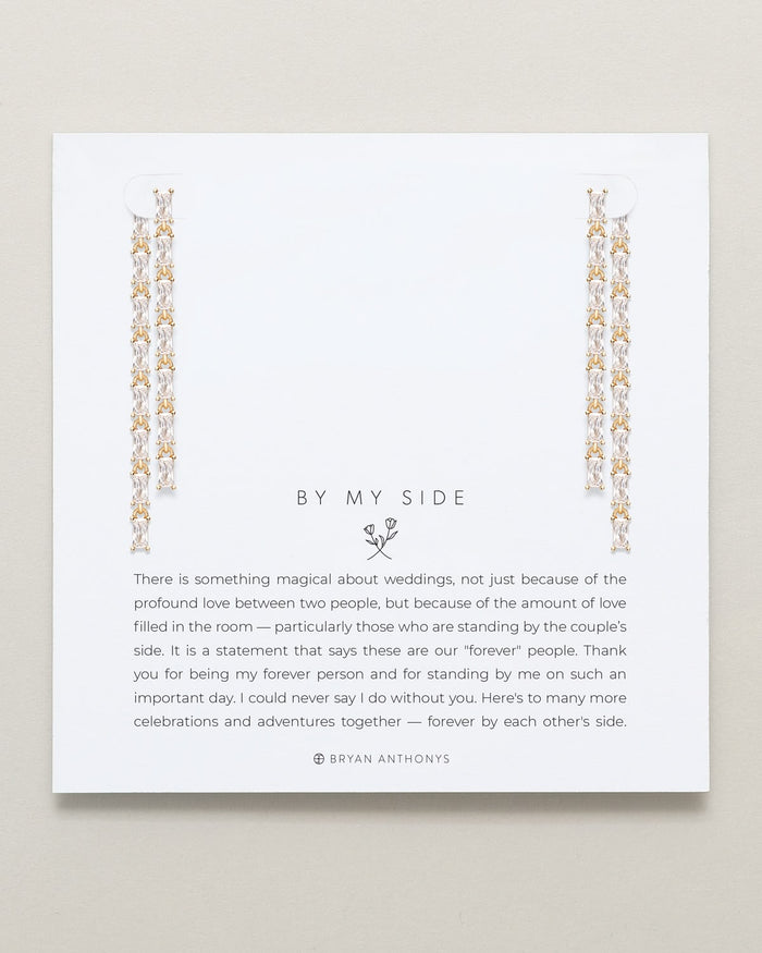 By My Side Baguette Chandelier Earrings
