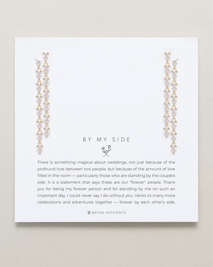By My Side Pear Cut Chandelier Earrings