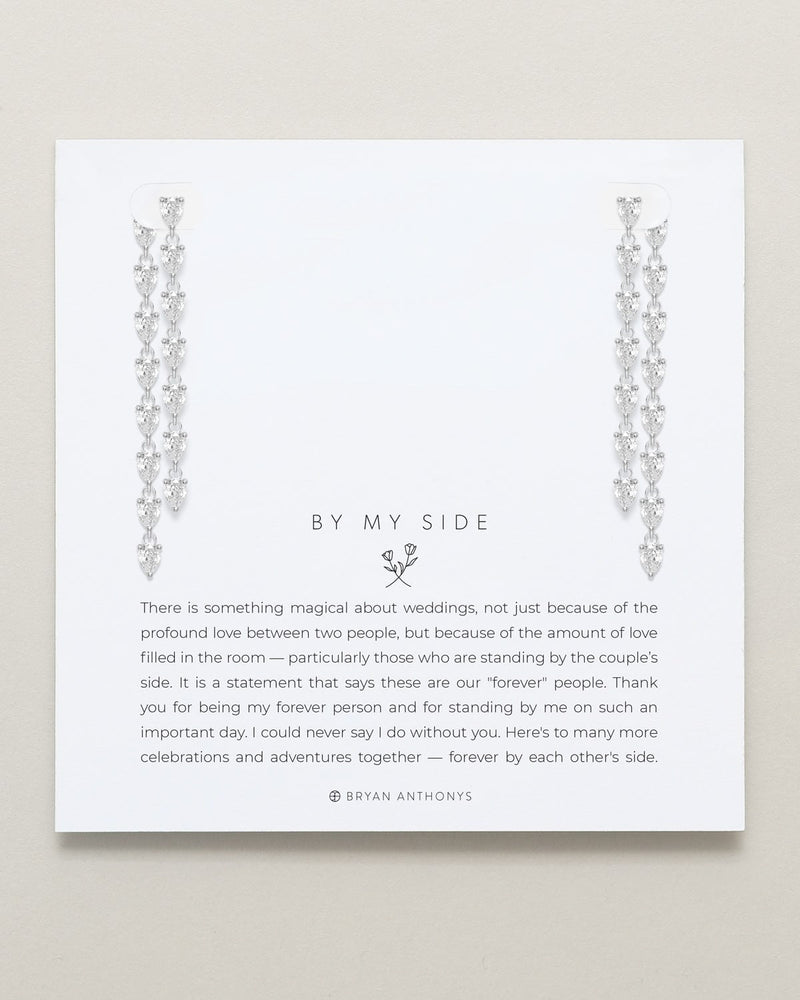 By My Side Pear Cut Chandelier Earrings