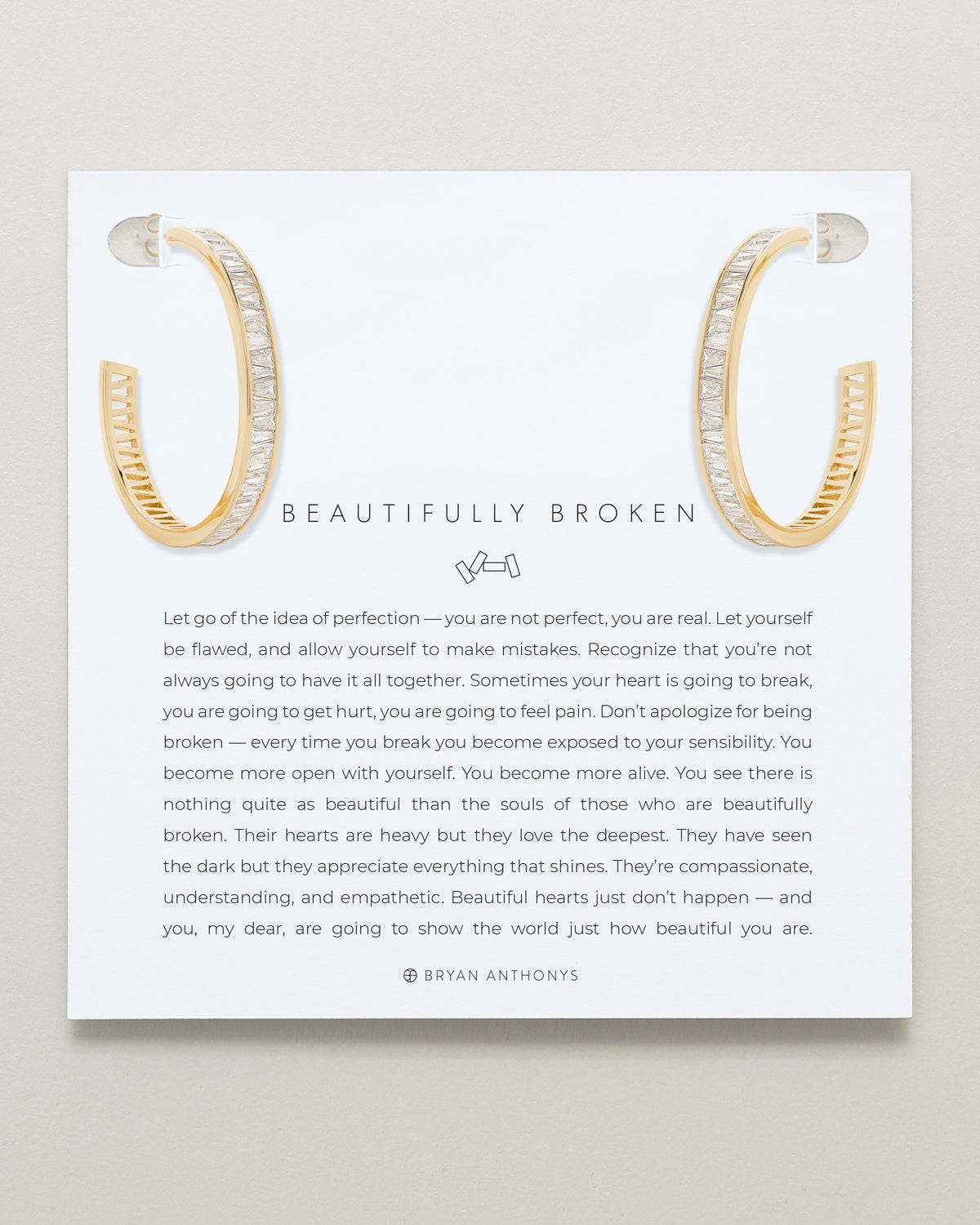 Beautifully Broken Baguette Maxi Hoop Earrings