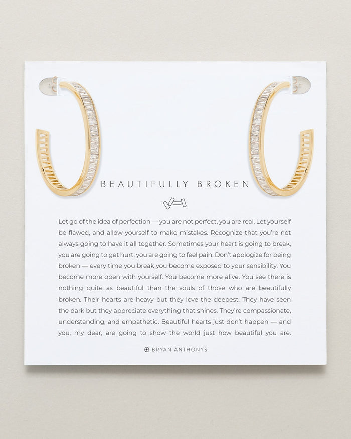 Beautifully Broken Baguette Maxi Hoop Earrings