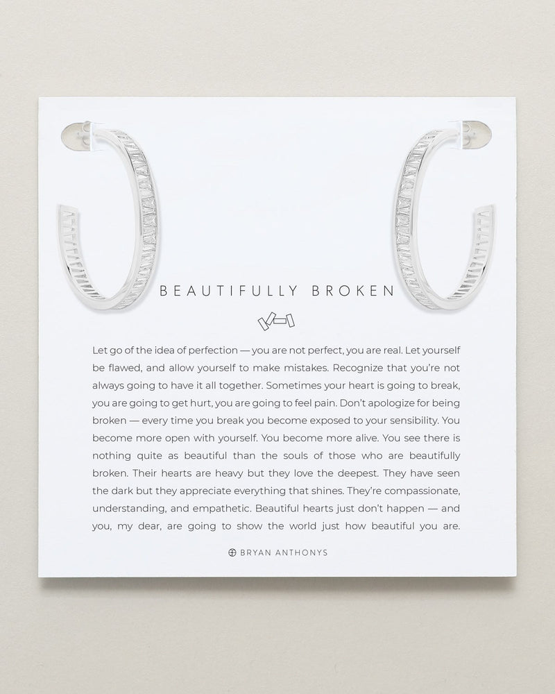 Beautifully Broken Baguette Maxi Hoop Earrings