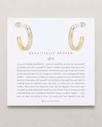 Beautifully Broken Baguette Midi Hoop Earrings