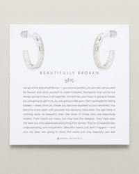 Beautifully Broken Baguette Midi Hoop Earrings