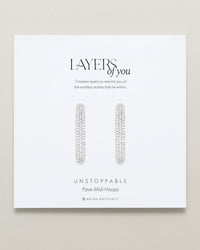 Unstoppable Pave Midi Hoop Earrings