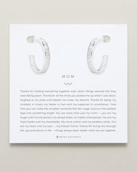 Mom Baguette Midi Hoop Earrings