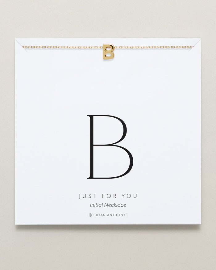 Just For You Initial Necklace — B