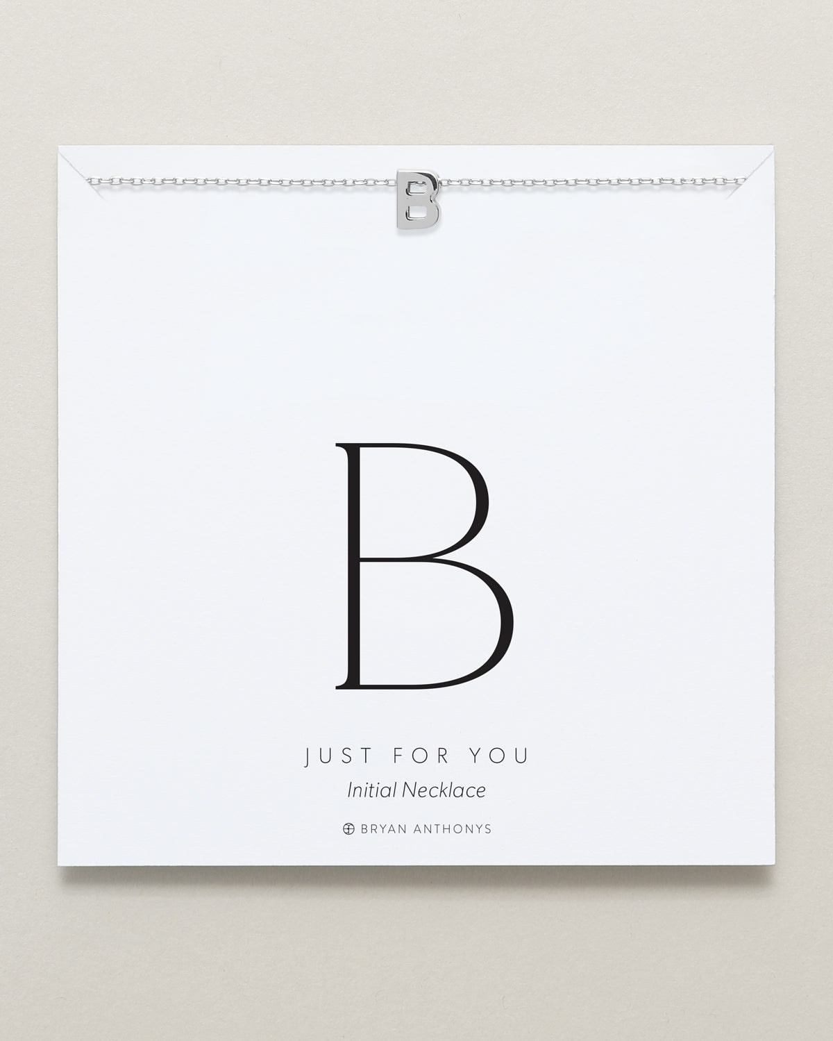 Just For You Initial Necklace — B