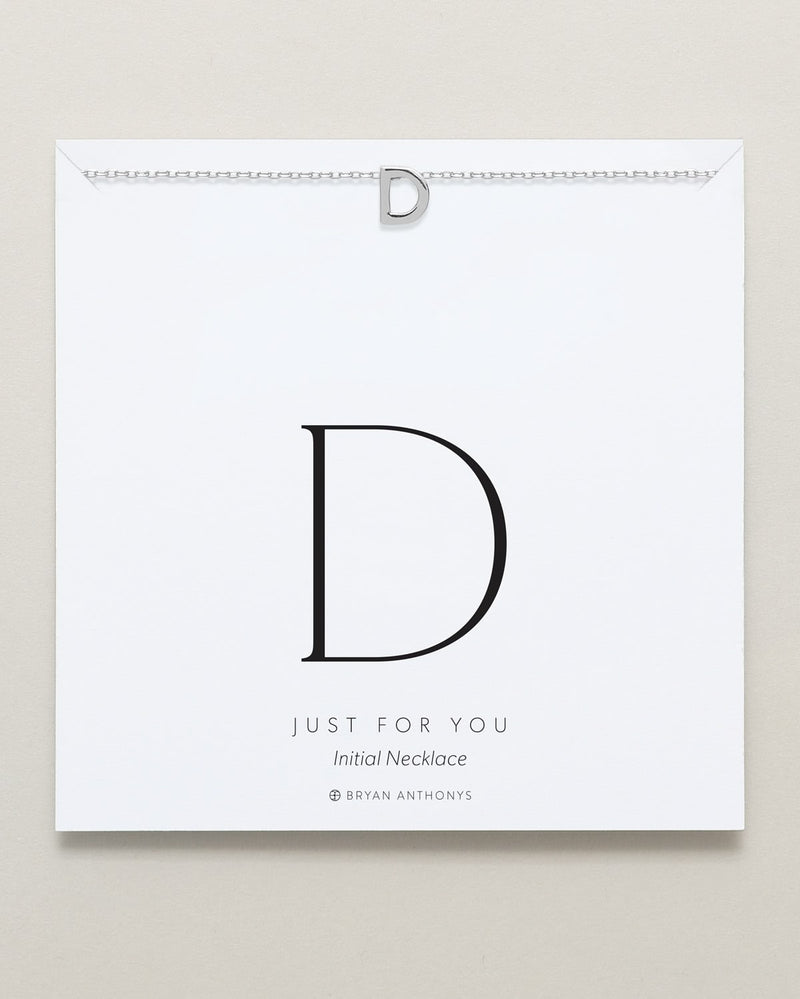 Just For You Initial Necklace — D