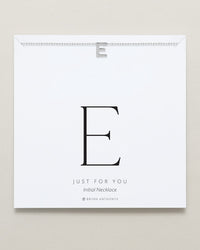 Just For You Initial Necklace — E
