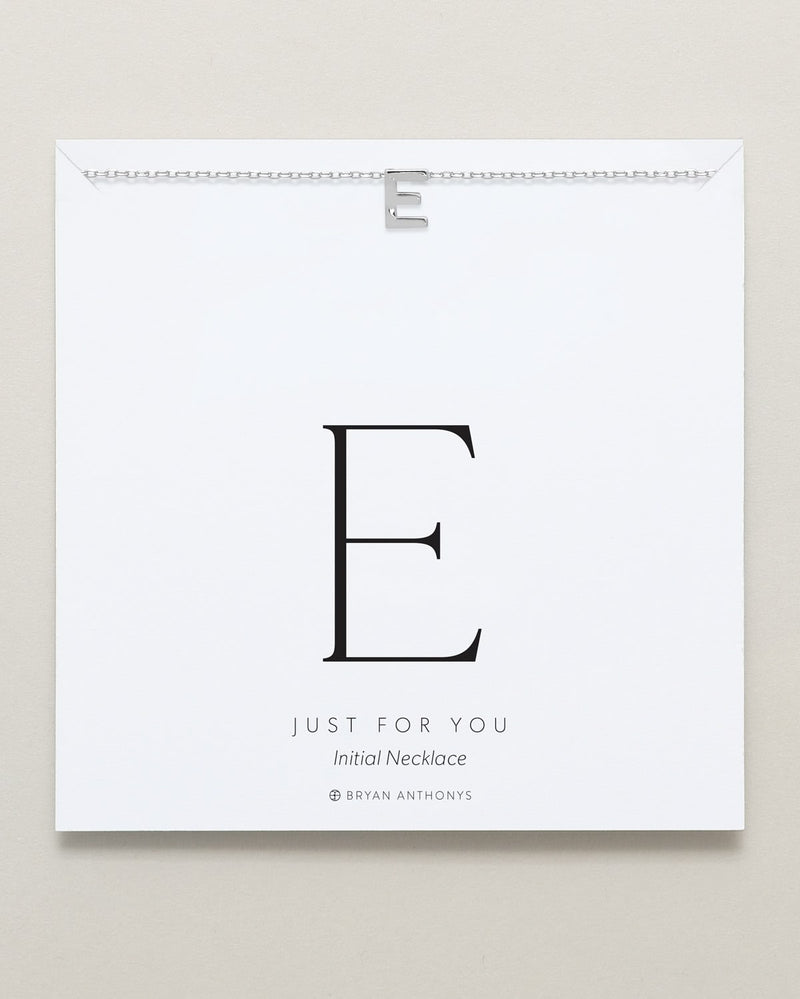 Just For You Initial Necklace — E