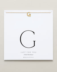 Just For You Initial Necklace — G