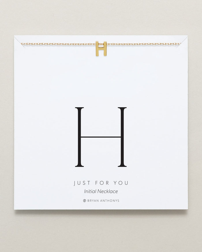 Just For You Initial Necklace — H