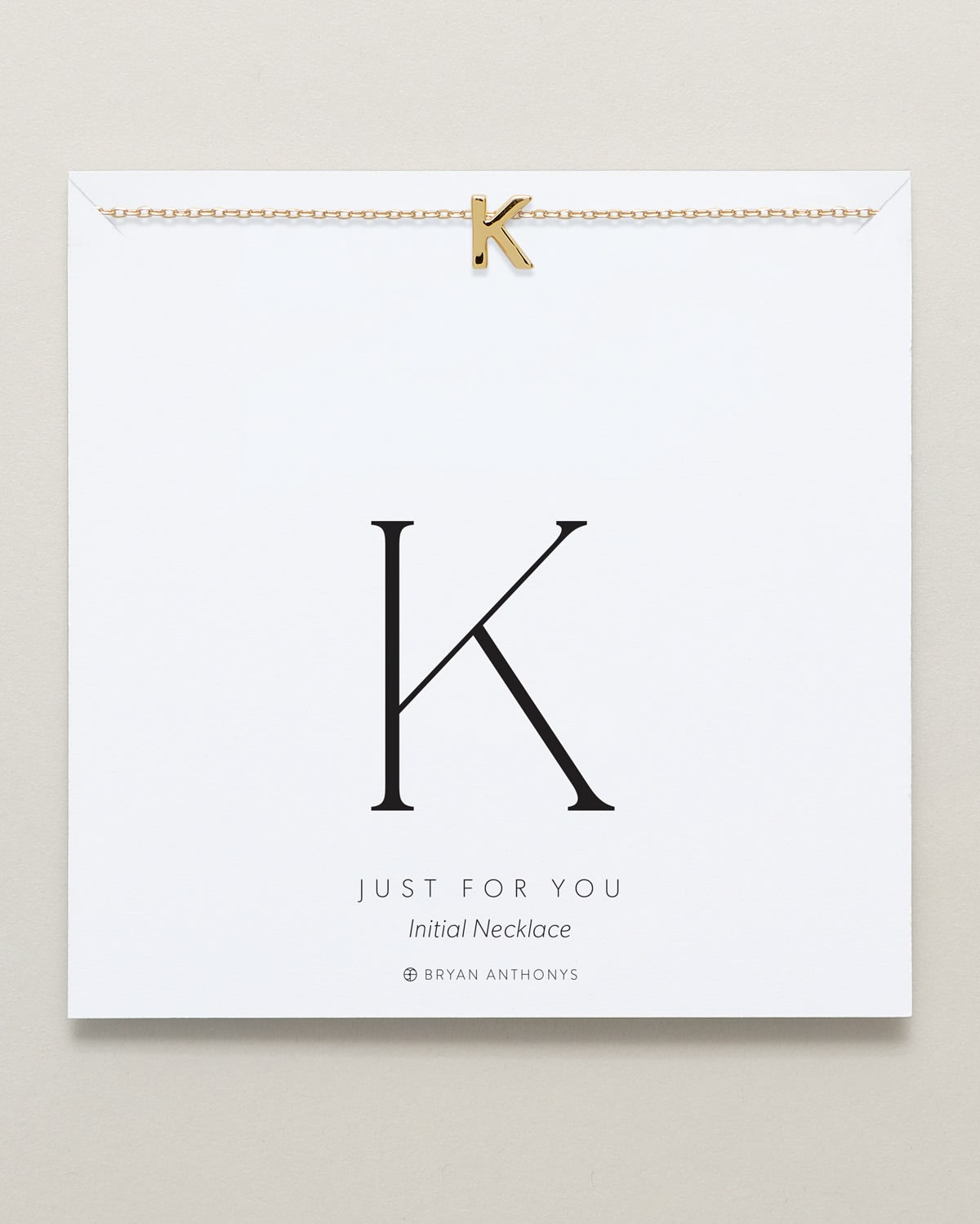 Just For You Initial Necklace — K