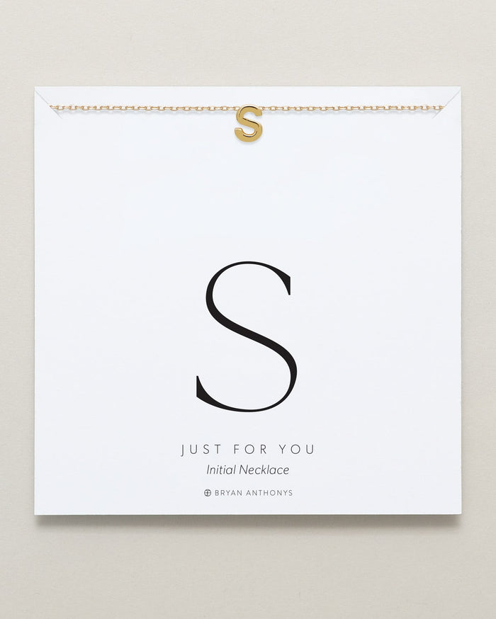 Just For You Initial Necklace — S