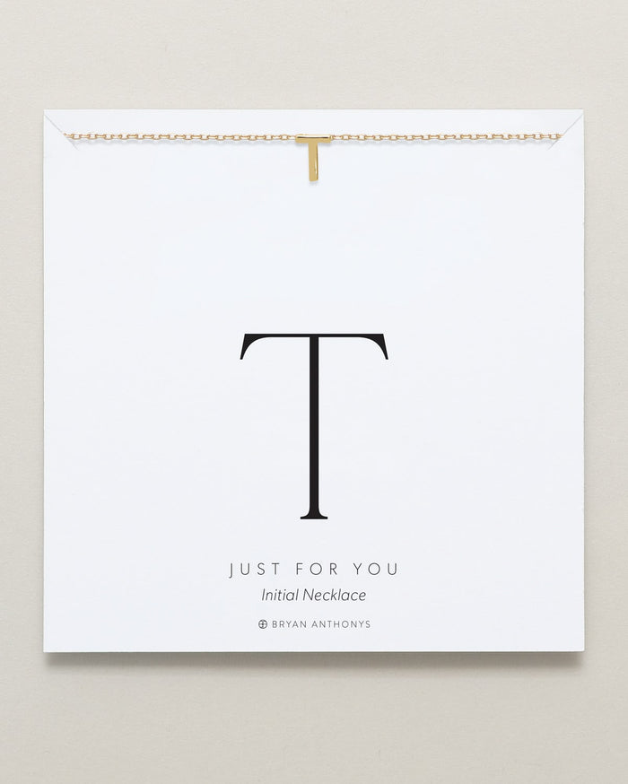 Just For You Initial Necklace — T
